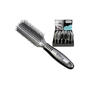 Hairbrush with rubber handle (22-24cm, assorted colors)