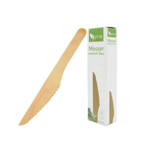 Party Cutlery Knife 20pcs Wood 16cm